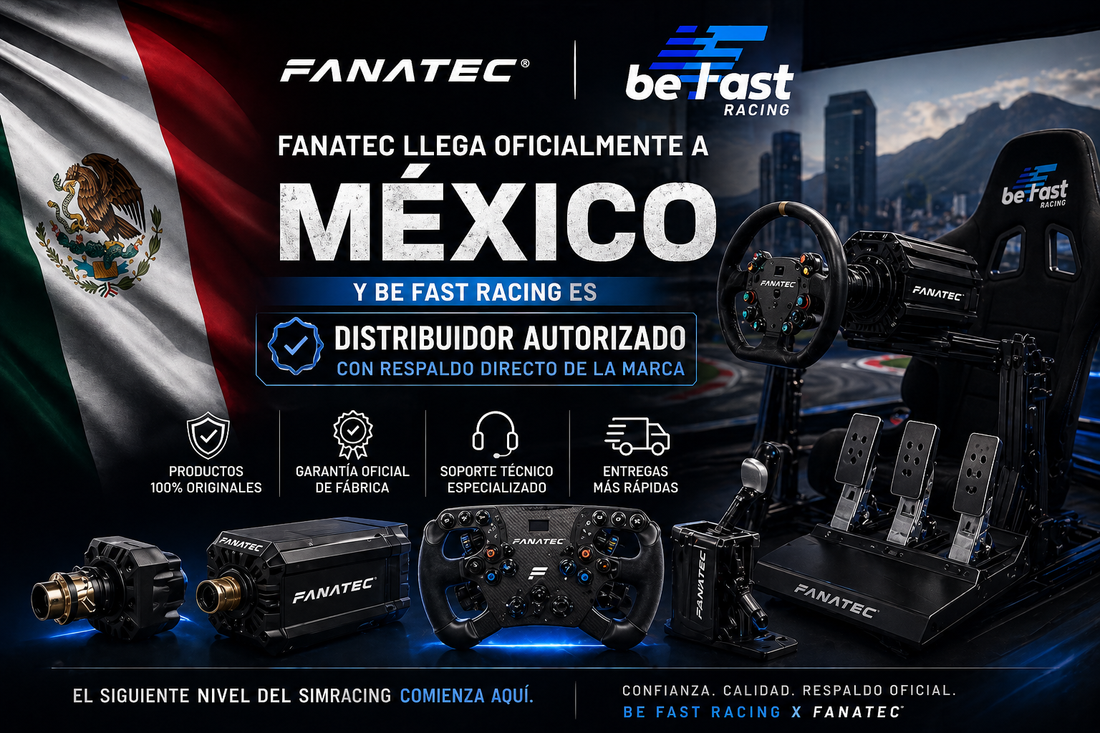 Fanatec llega oficialmente a México: Be Fast Racing, distribuidor autorizado con respaldo directo