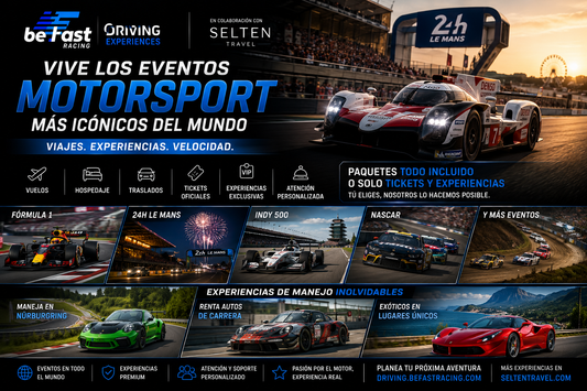 Viajes Motorsport Premium: Vive los Eventos Más Icónicos del Mundo con Be Fast Racing Driving Experiences y Selten Travel