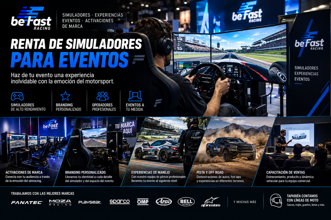 Renta de Simuladores para Eventos y Experiencias de Manejo | Be Fast Racing