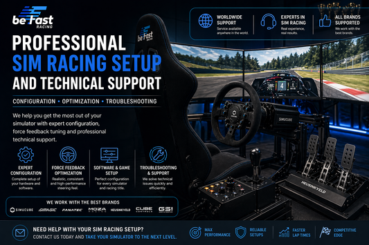 Professional Sim Racing Setup Service | Direct Drive Configuration, Force Feedback Tuning & Technical Support Worldwide