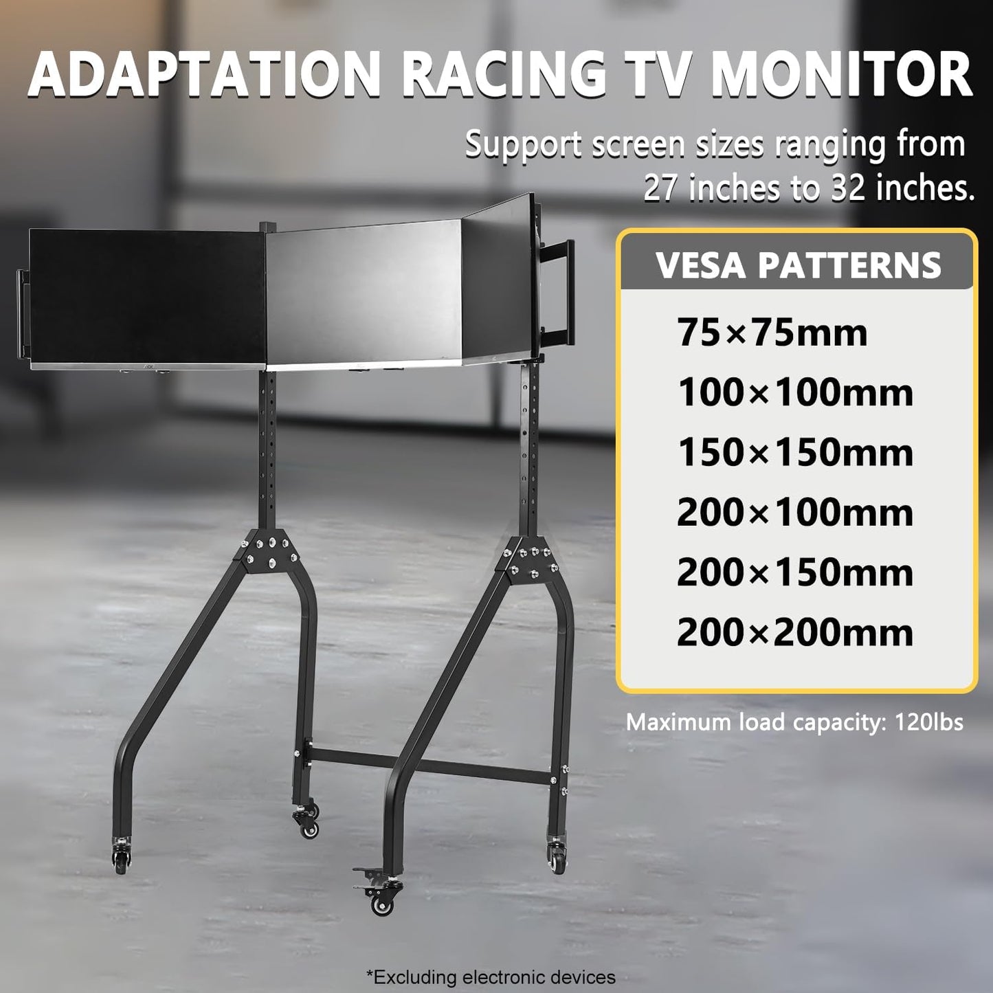 Stand Monitor Gamer Triple Monitor Hasta 32