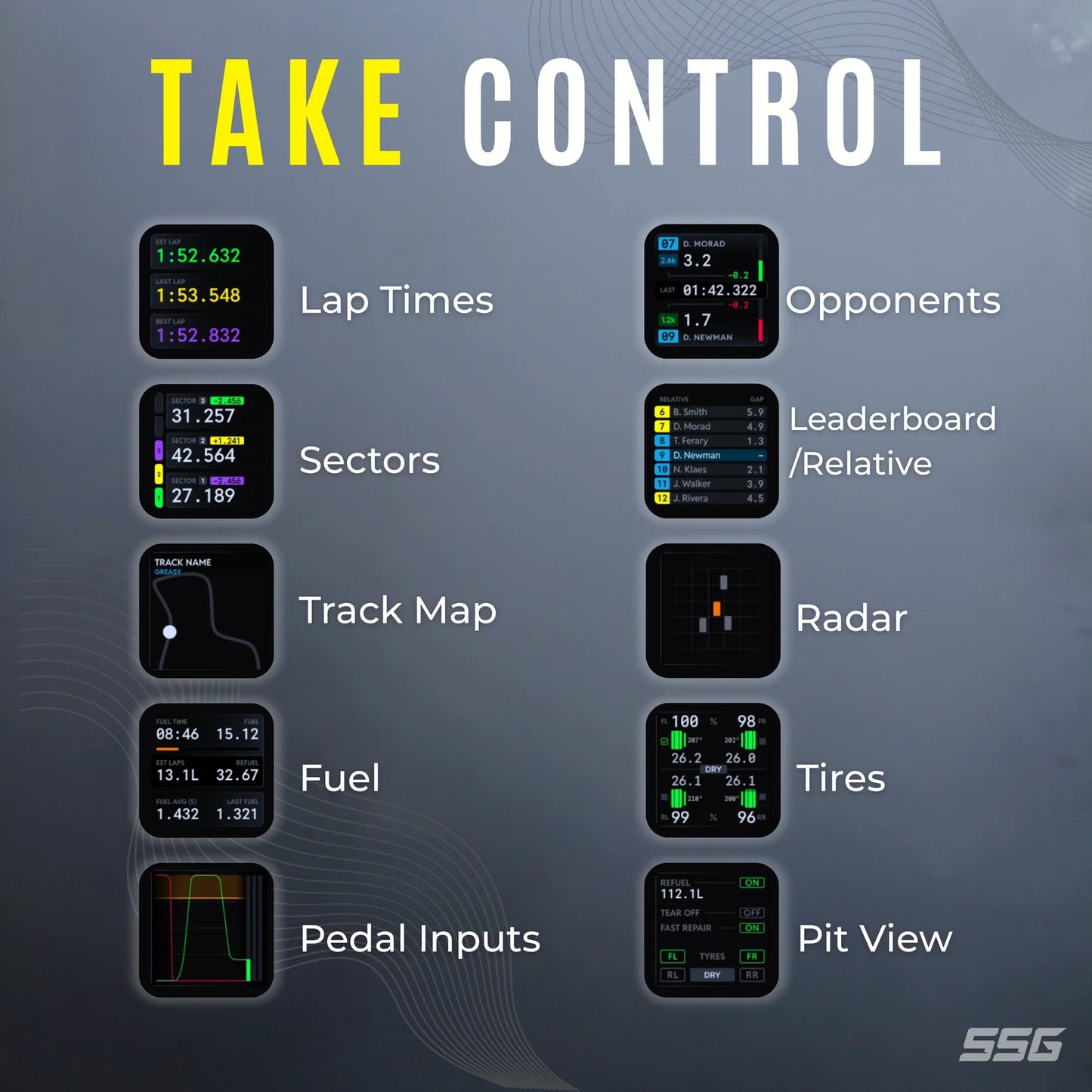 SimSportGadget Dashboard Display DV-5