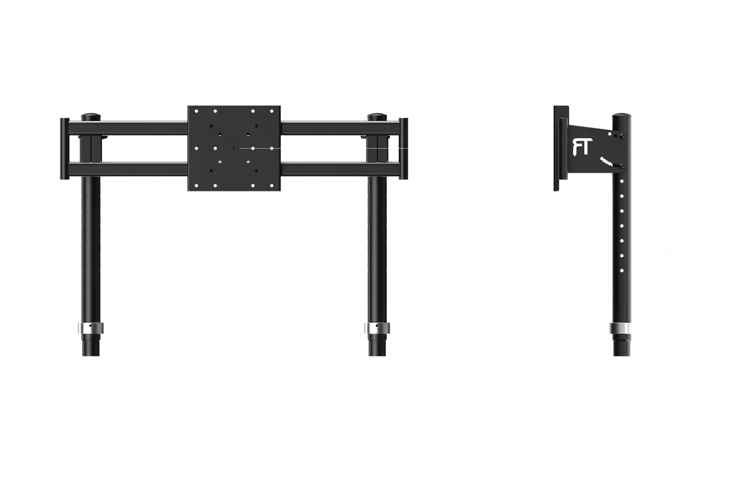4th/2nd Top Monitor Mount for Tube Monitor Stands