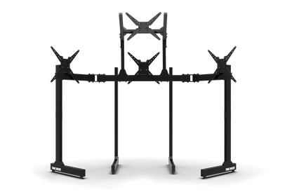 Freestanding Quad (4) Monitor Stand with Extra Leg Supports - Supports up to 55" Displays