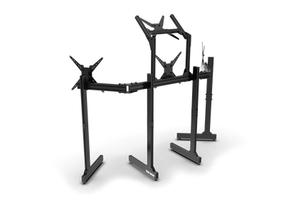 Freestanding Quad (4) Monitor Stand with Extra Leg Supports - Supports up to 55" Displays