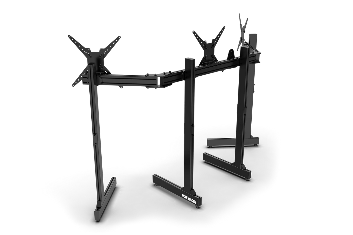 Freestanding Triple (3) Monitor Stand with Extra Leg Supports - Supports up to 55" Displays