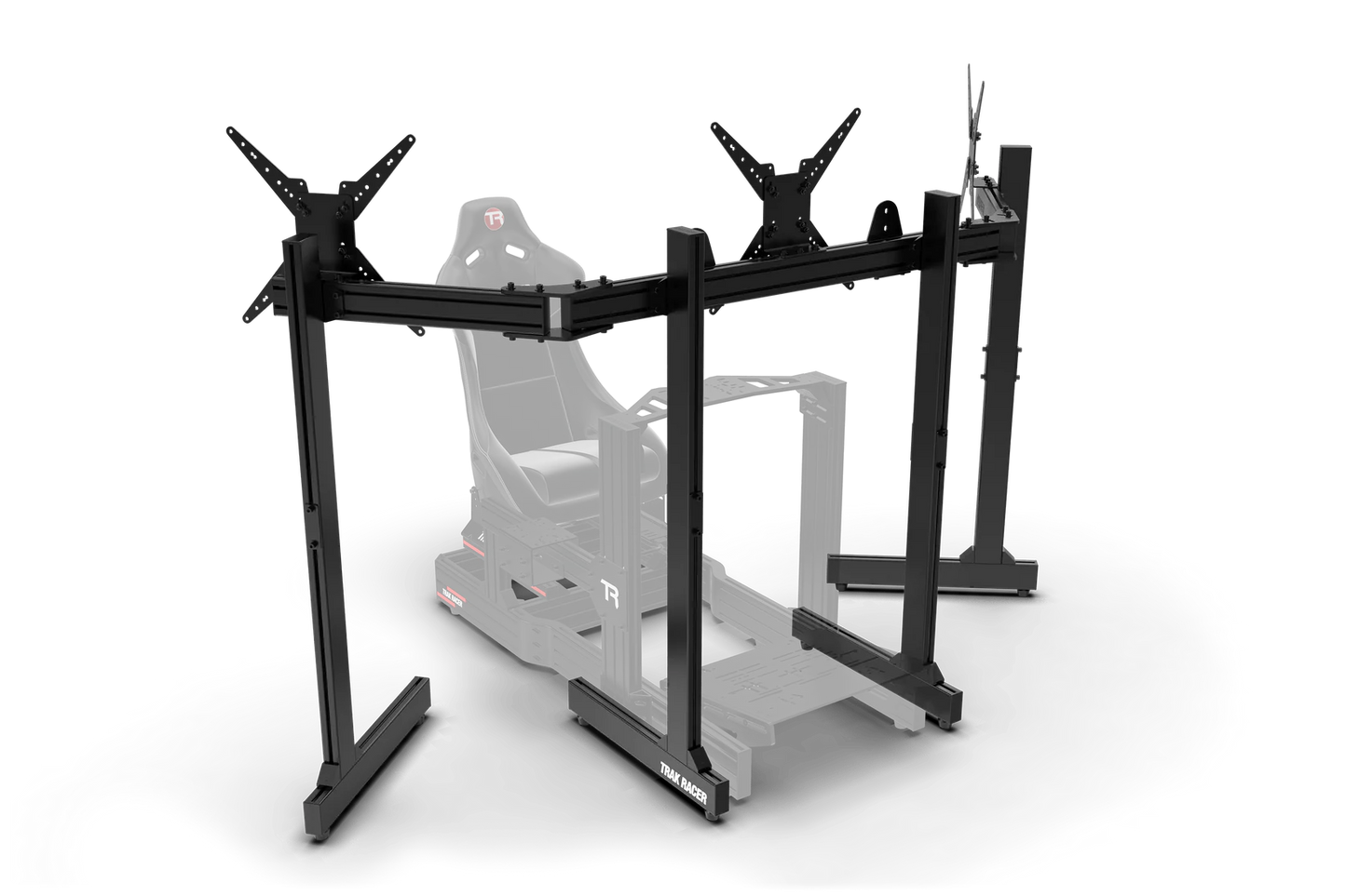 Freestanding Triple (3) Monitor Stand with Extra Leg Supports - Supports up to 55" Displays