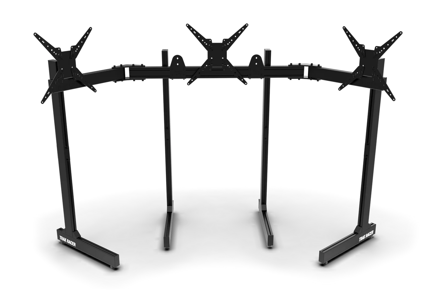 Freestanding Triple (3) Monitor Stand with Extra Leg Supports - Supports up to 55" Displays