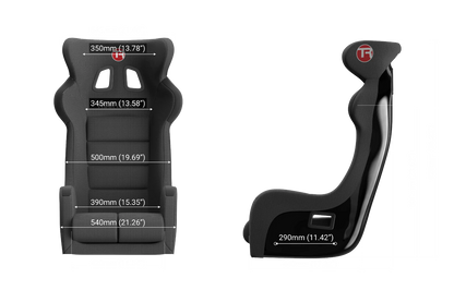 GT Pro Racing Seat - Fiberglass Black