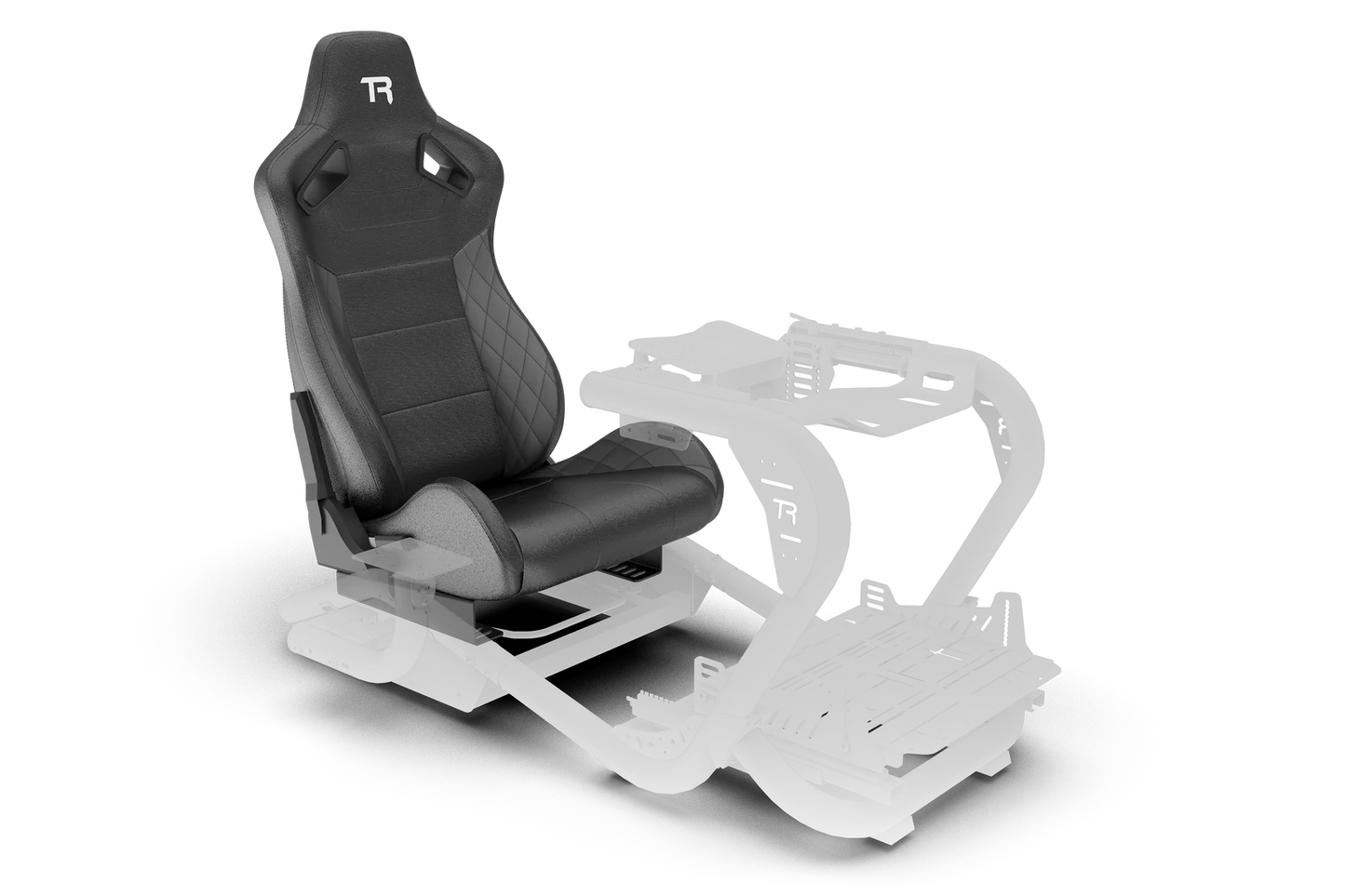 Recliner Sim Racing Seat — Premium Diamond-Stitched Leather-Style Finish