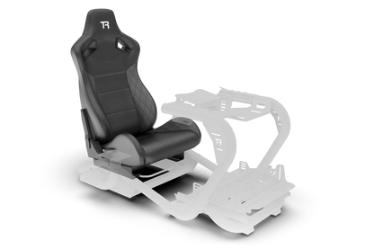 Recliner Sim Racing Seat — Premium Diamond-Stitched Leather-Style Finish